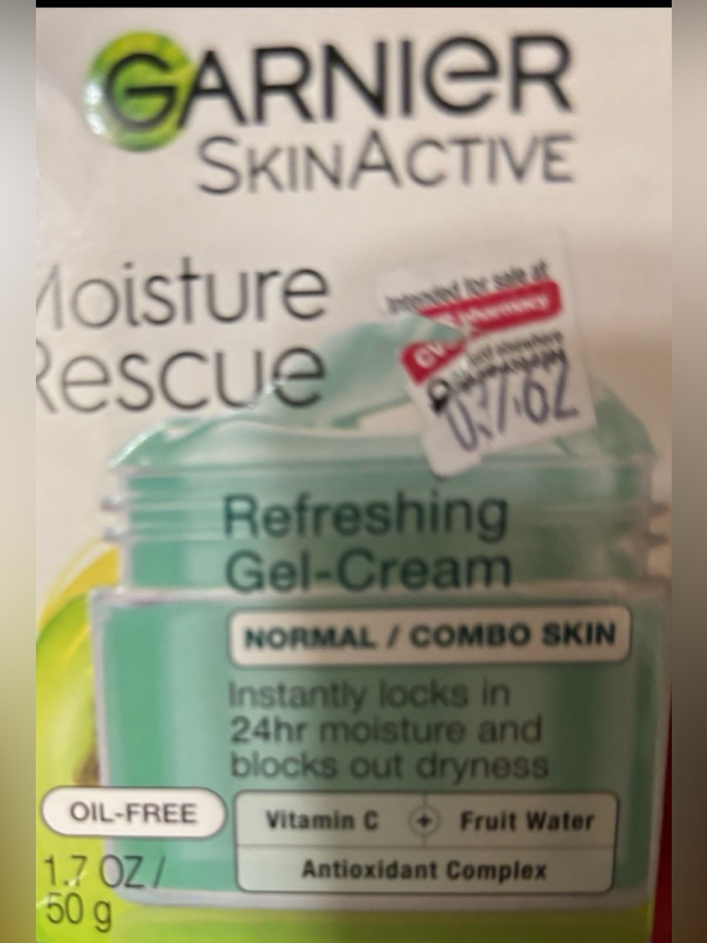 Garnier SkinActive Moisture Rescue Refreshing Gel-Cream - nib